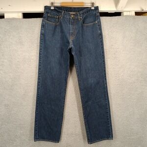 J Crew‎ Jeans Mens Size 35x32 Straight Leg Dark Wash Denim Casual Pants